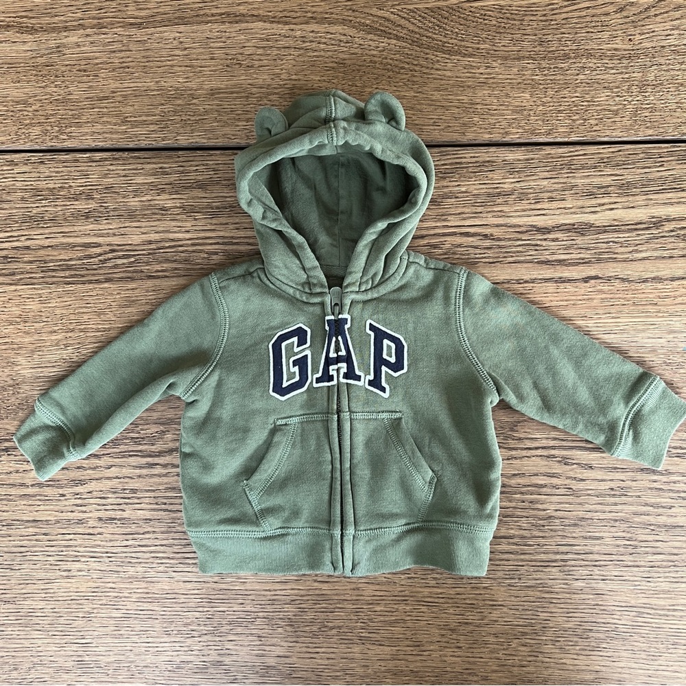 Baby boy green hoodie sweatshirt